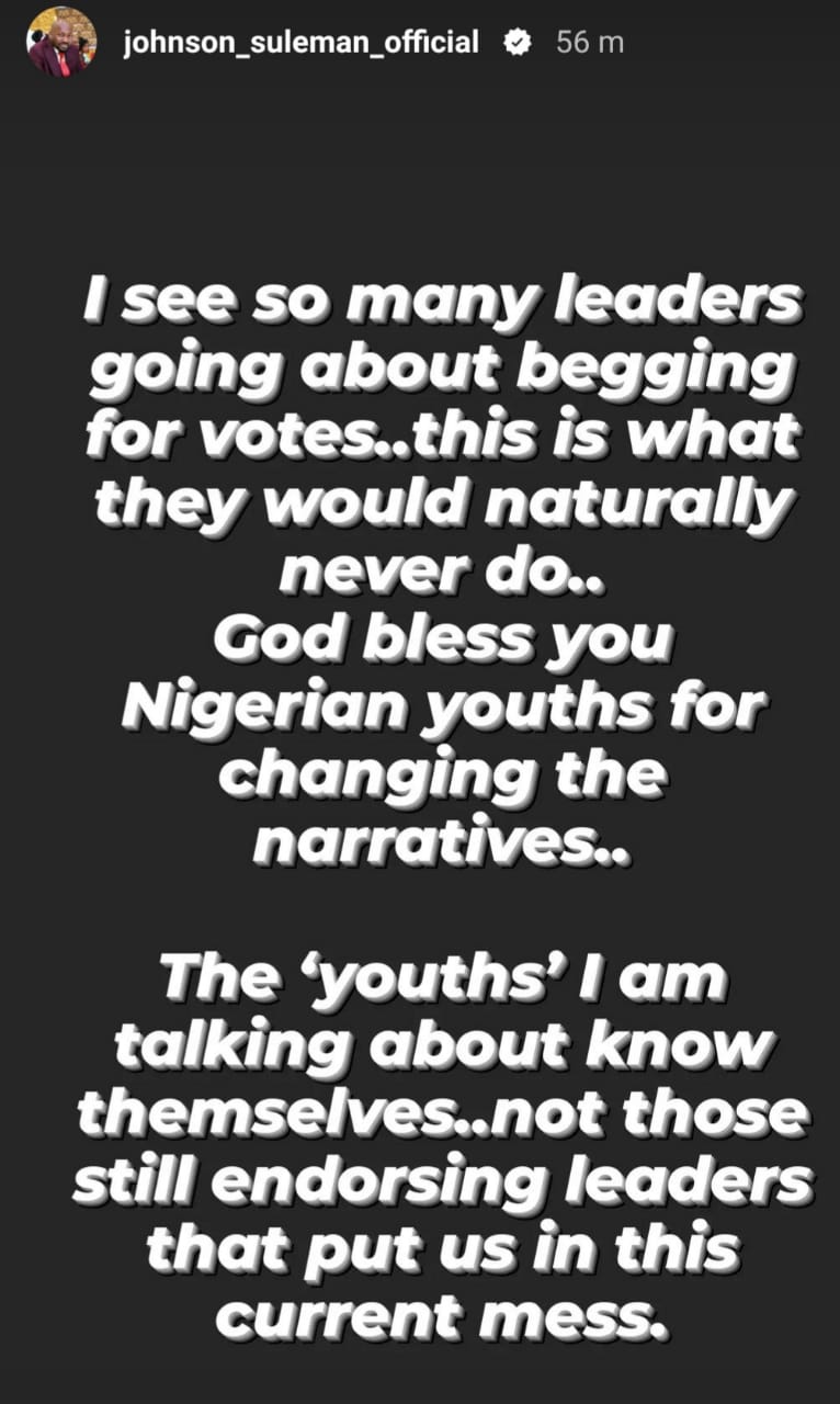 Nigerian Youths Have Forced Politicians To Come Out And Beg For Votes - Apostle Suleman 2 Apostle Suleman