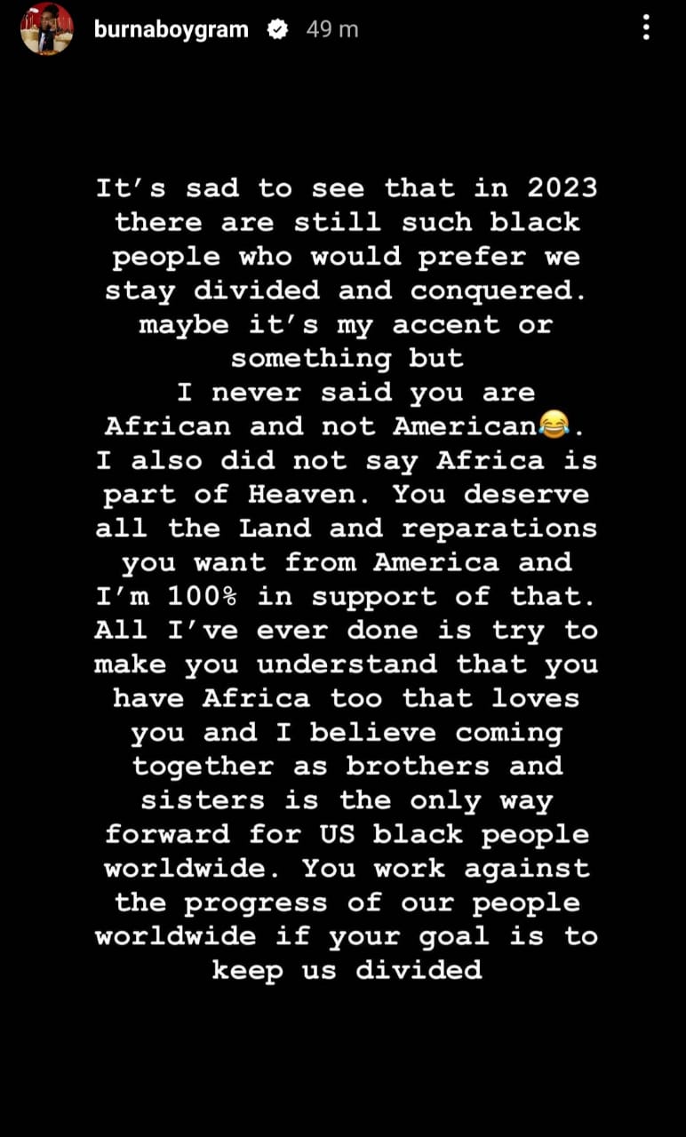 Africans Coming Together As One Is The Only Way Forward - Burna Boy 2 Burna Boy