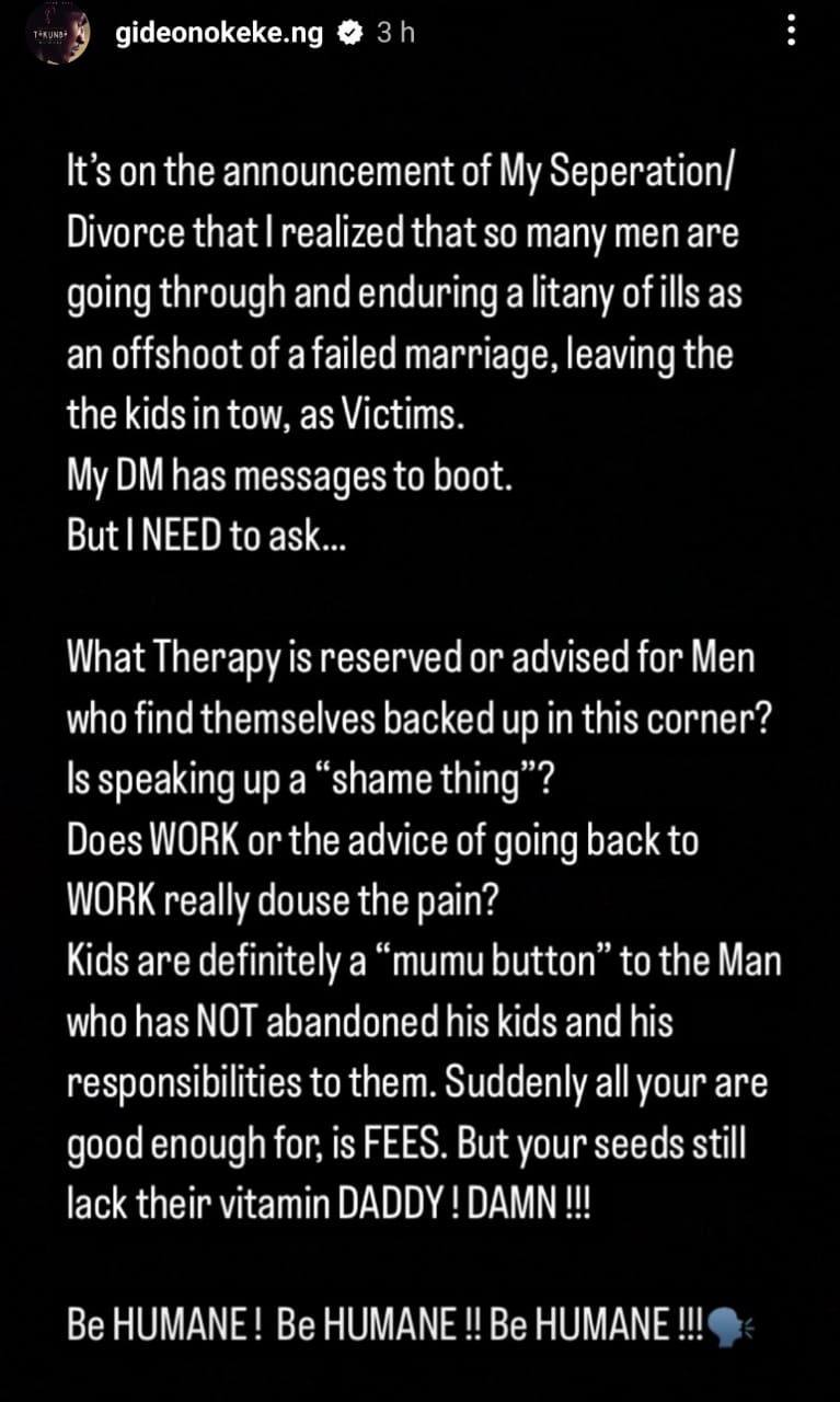 Stop Punishing Men By Preventing Them From Having A Relationship With Their Kids - Gideon Okeke 2 Gideon Okeke