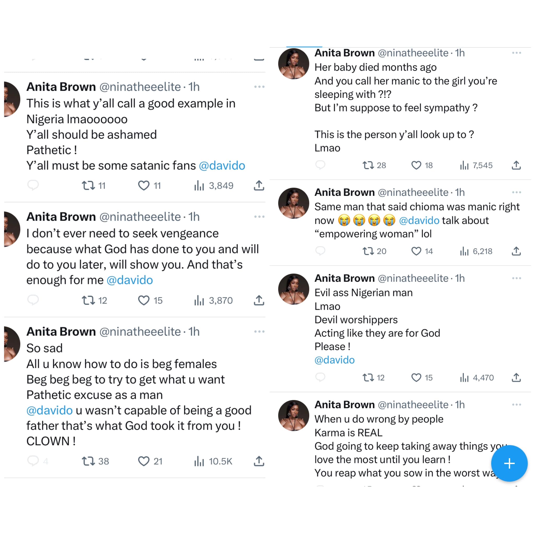 Davido Is The Devil, That's Why Bad Things Keep Happening To Him - Anita Brown 3 Anita Brown