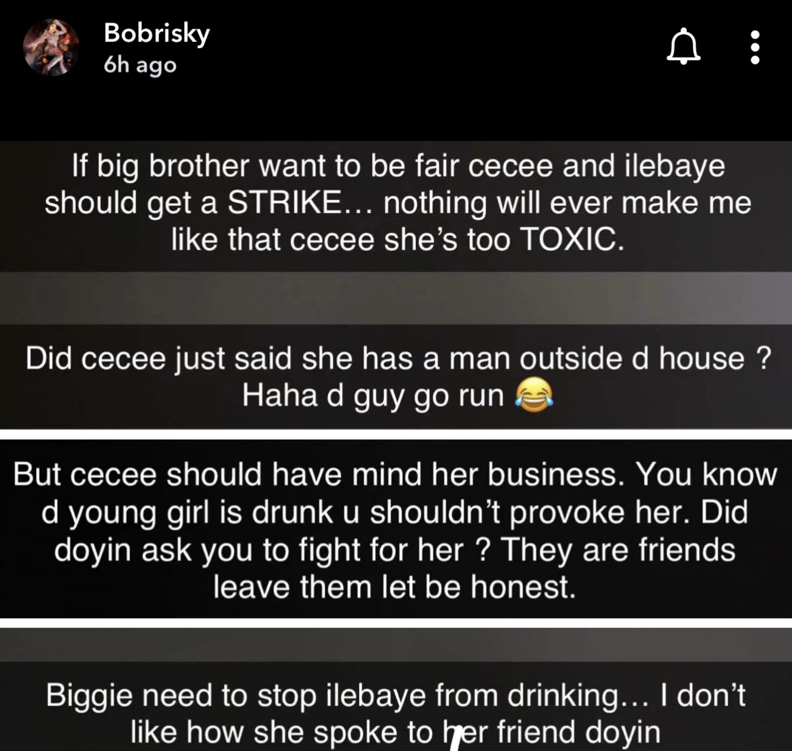 Big Brother Must Stop Ilebaye From Drinking In The House Henceforth - Bobrisky 2 Bobrisky