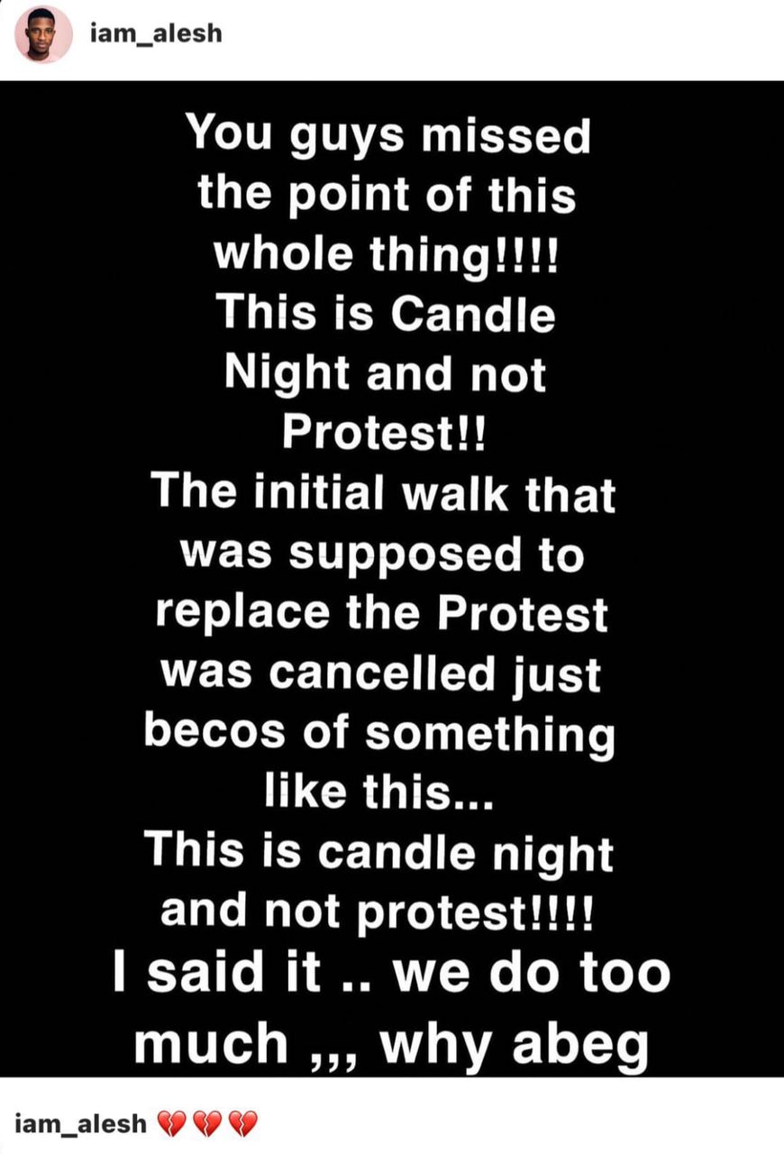 It Was Wrong To Turn Mohbad's Candlelight Procession Into A Protest - Alesh 2 Mohbad