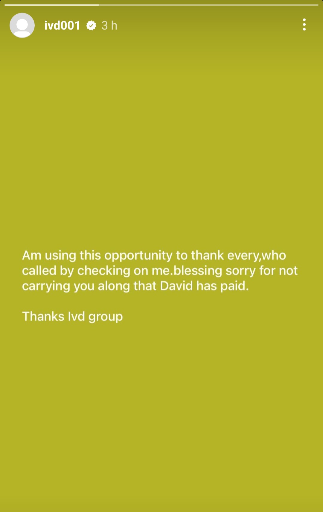 I Apologize To Blessing CEO For Not Carrying Her Along When Davido Paid His Debt - IVD 2 IVD