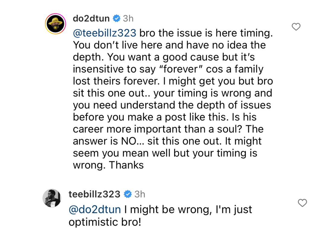 Now Is Not The Time For Teebillz To Ask Nigerians Not To Cancel Zinoleesky - Dotun 3 Teebillz