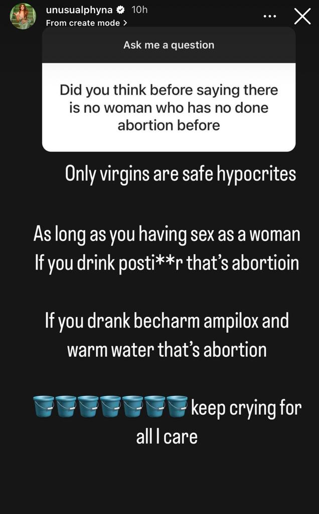 Taking After-S*x Pills Is A Form Of Abortion - Phyna 2 Phyna
