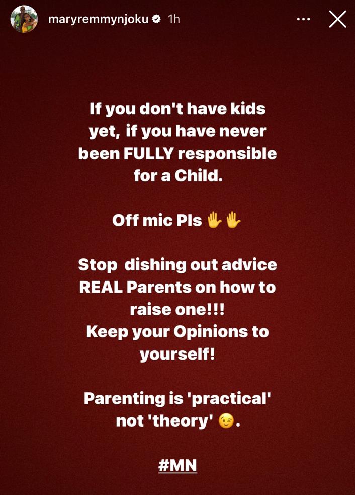 Stop Giving Parental Advice If You Don't Have A Child, Parenting Is Practical - Mary Remmy Njoku 2 Mary Njoku