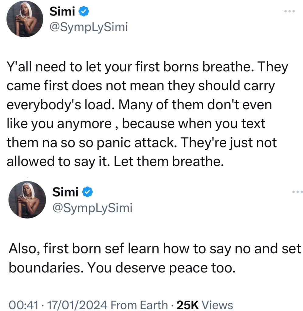 Younger Siblings Should Let Firstborns Breathe - Simi 2 Simi