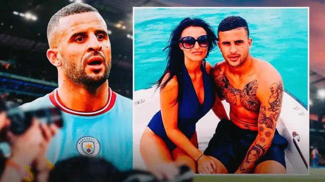 Kyle Walker and his wife