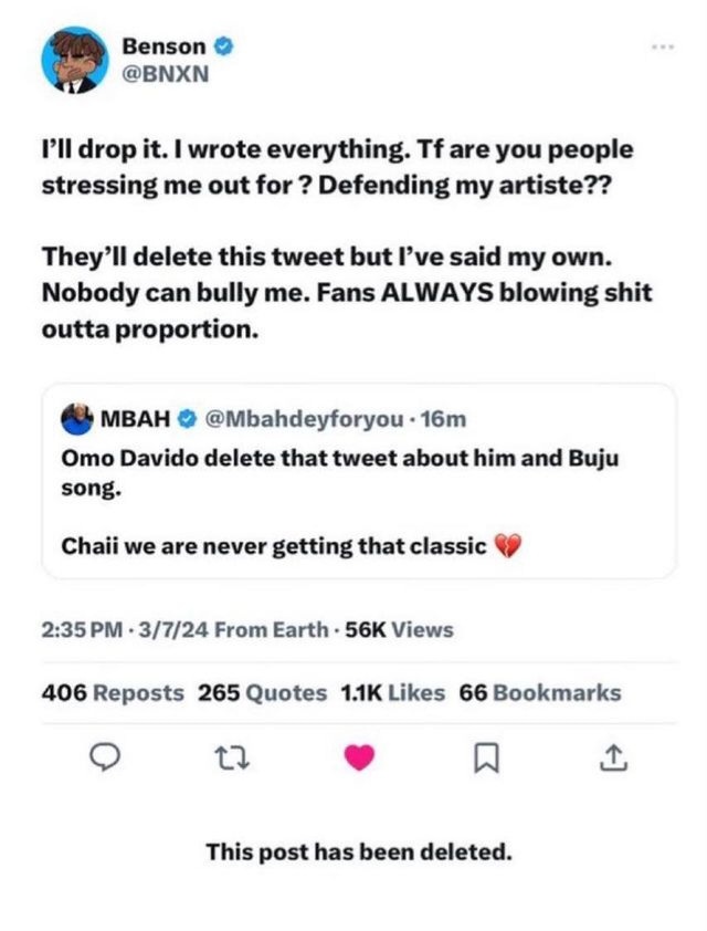 I Don't Need Davido's Permission To Release A Song I Wrote - BNXN 2 BNXN