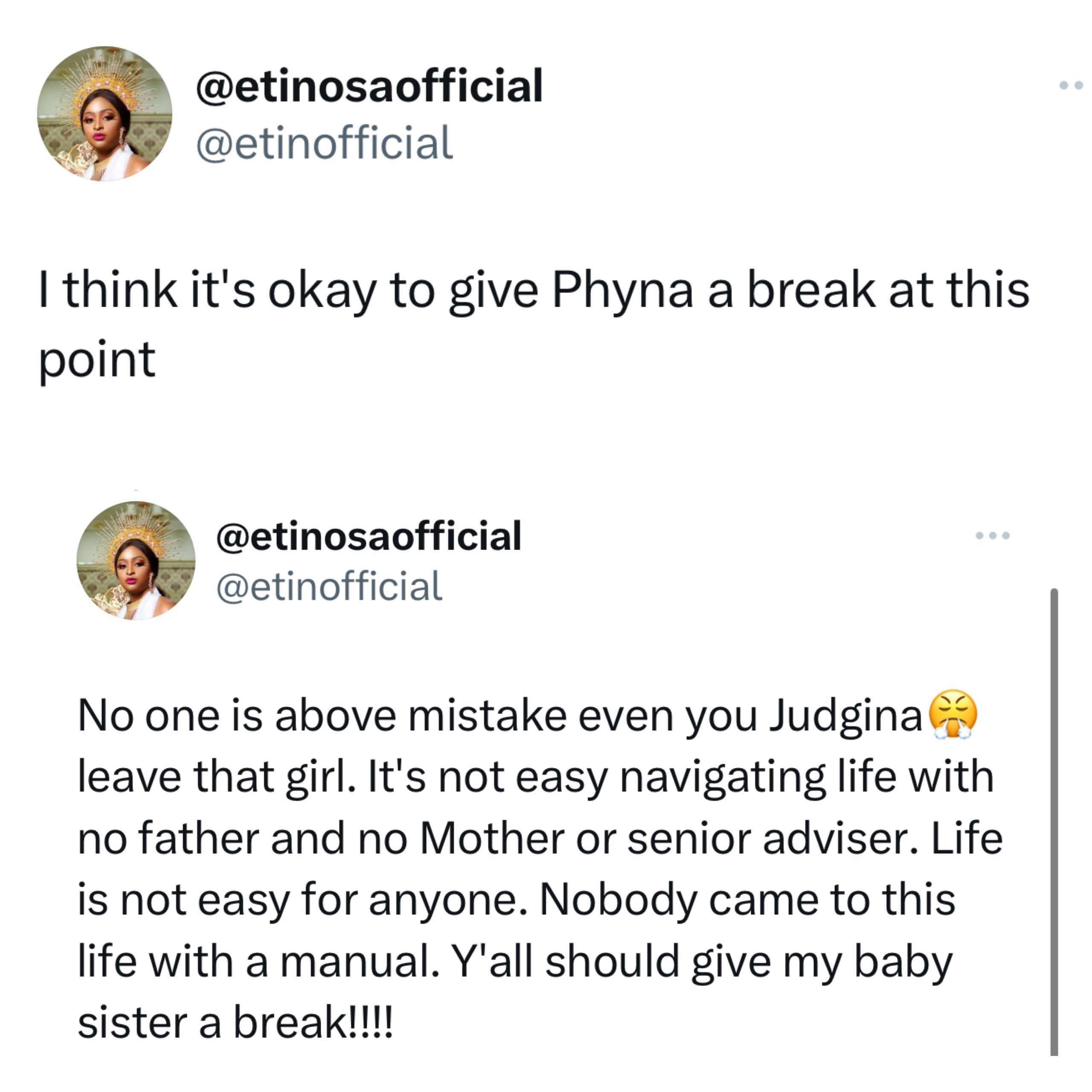 Anyone That Comes For Phyna Henceforth Will Have It Very Hot With Me - Etinosa Idemudia 2 Etinosa Idemudia