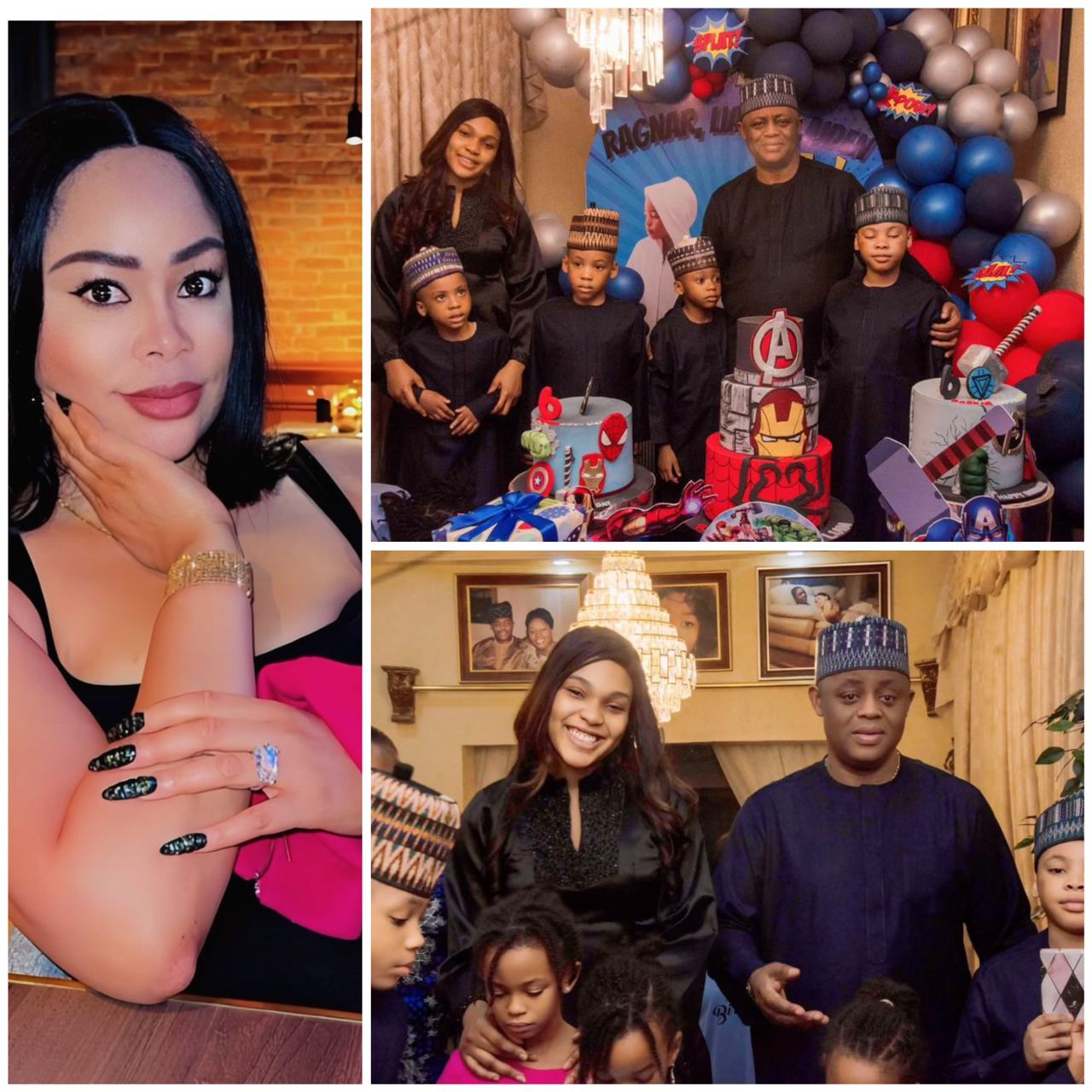 Precious Chikwendu Absent As Femi Fani-Kayode Throws Birthday Party For Their Triplet Sons 2 Femi Fani Kayode and sons
