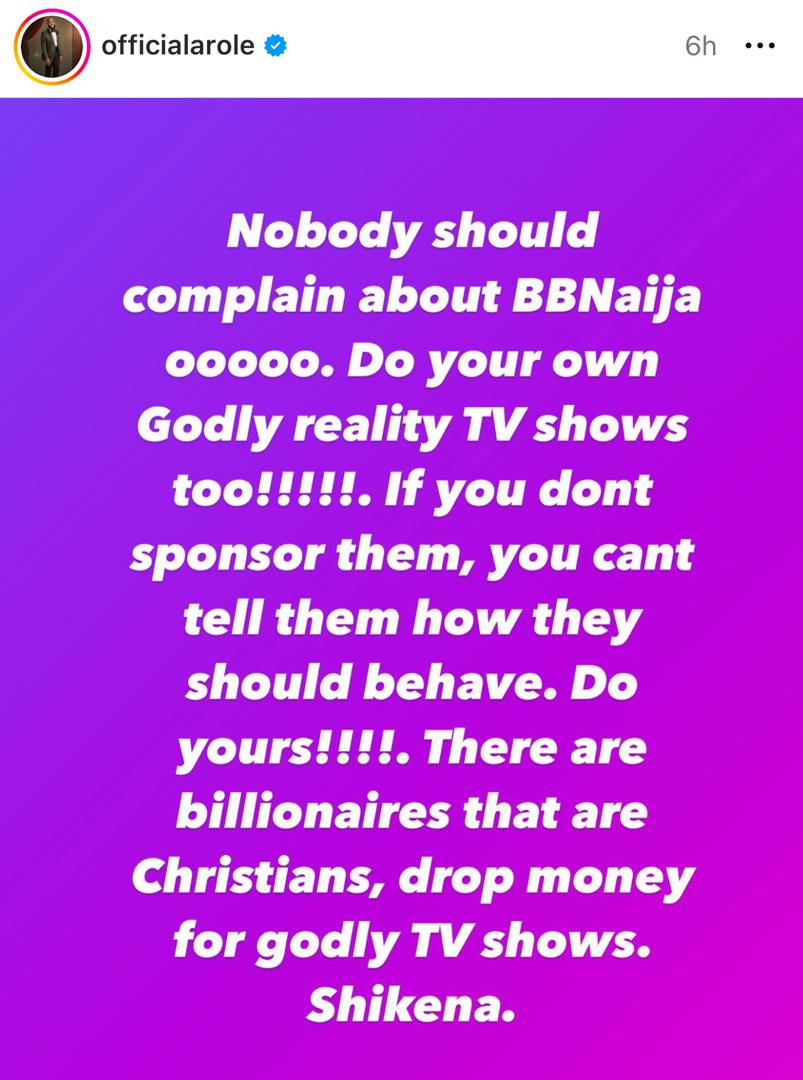 Unless You're A Sponsor, Stop Telling BBNaija Organizers The Kind Of Show To Produce - Woli Arole 2 Woli Arole