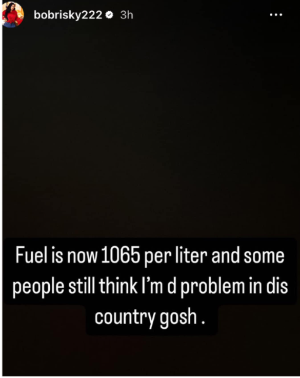 Fuel Price Hike Is Nigeria's Main Problem, Not Me - Bobrisky 2 Bobrisky
