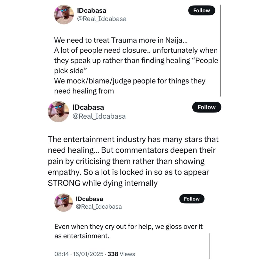Show Empathy To Entertainers Who Seek Closure Rather Than Criticize Them - ID Cabasa 2 ID Cabasa