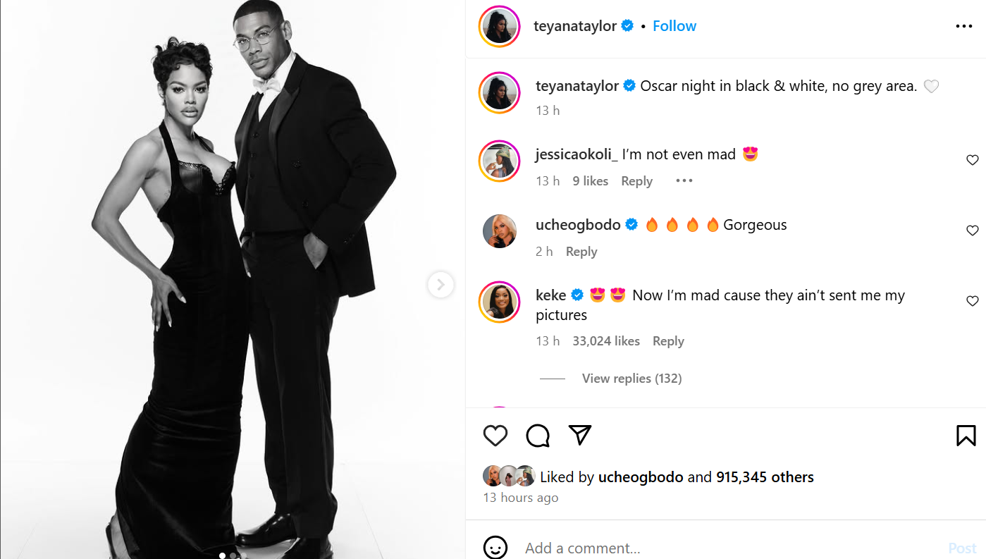 Teyana Taylor and Aaron Pierre