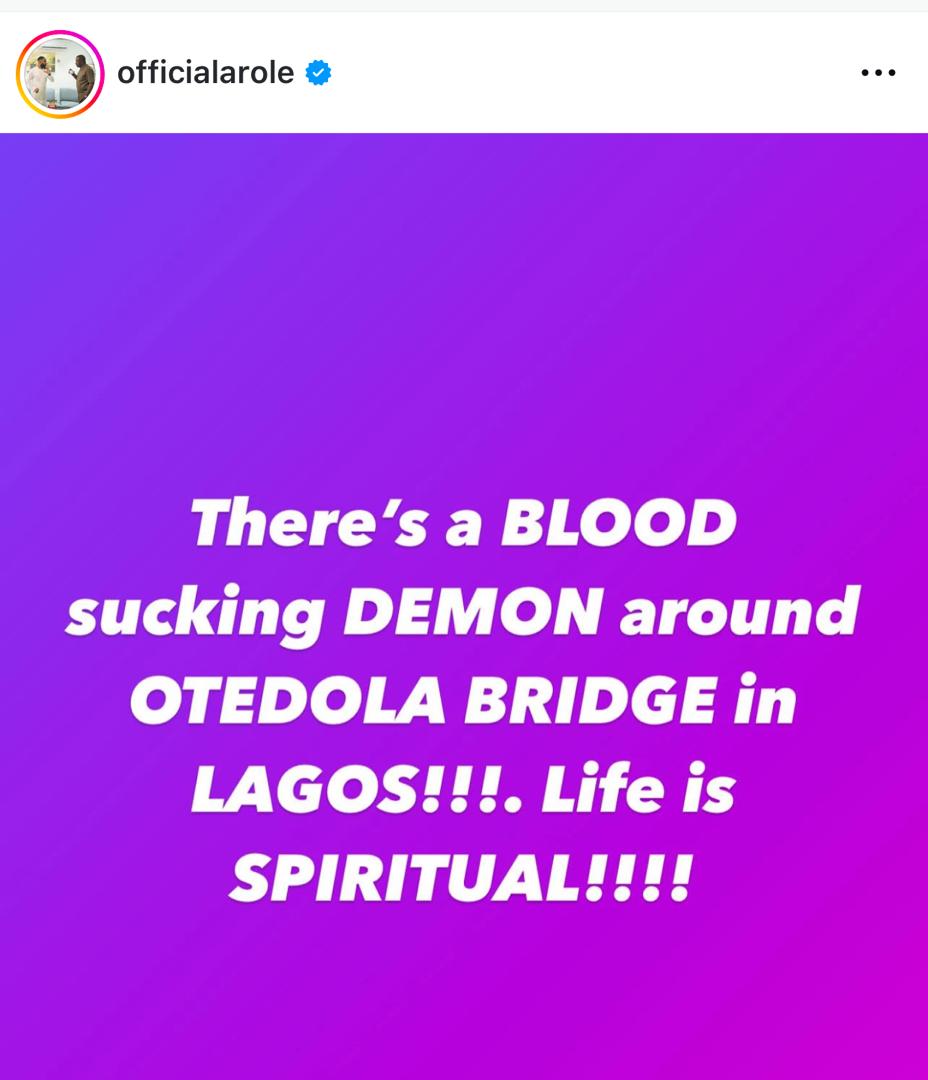 There's A Blood Sucking Demon Around Otedola Bridge – Woli Arole 2 Woli Arole