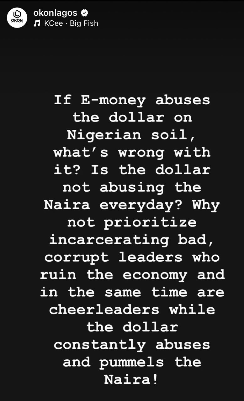 There Should Be No Problem With E-Money Abusing The Dollar In Nigeria - Okon Lagos 2 Okon Lagos