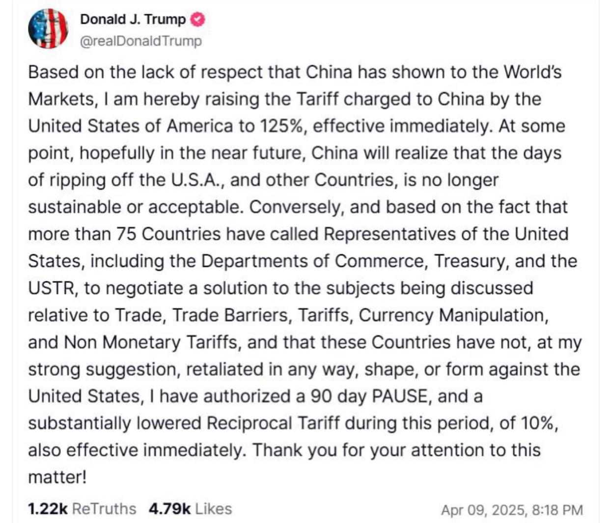 I Softened My Global Trade Stance Because Most Countries Chose Not To Retaliate – Trump 2 Donald Trump