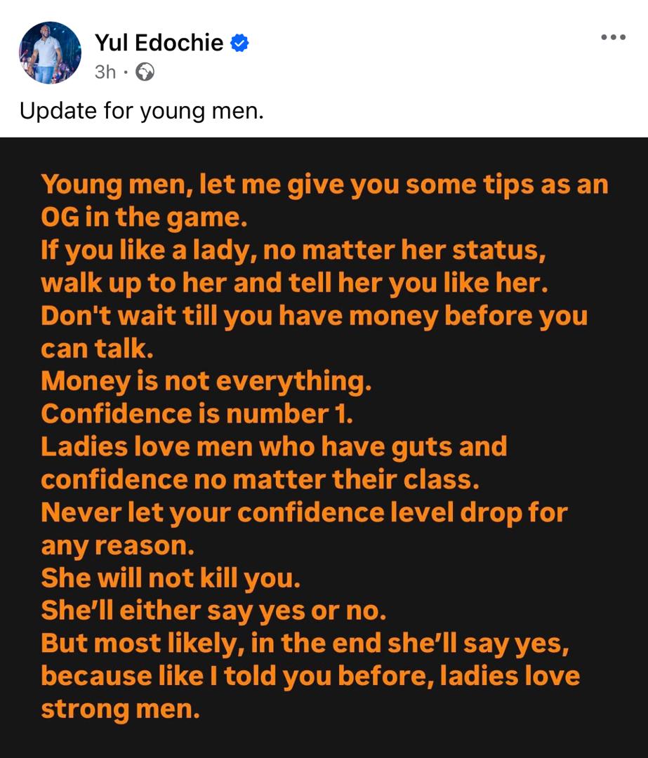 Your Pocket Shouldn't Determine The Kind Of Woman You Can Woo - Yul Edochie 2 Yul Edochie