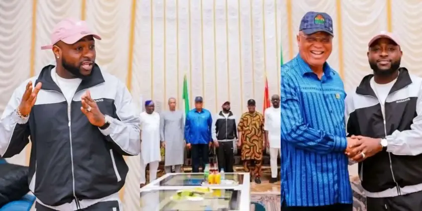 Governor Umo Eno and Davido
