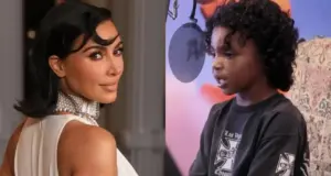 Psalm West and Kim Kardashian